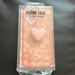 Urban outfitters pink blush heart phone case iPhone 12/pro NIB NWT